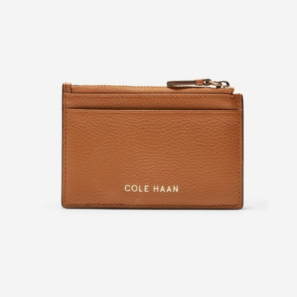 NWT Cole Haan Leather Zip Card Case